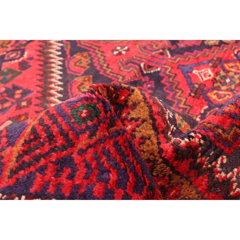 ECARPETGALLERY Hand-knotted Andelz Red Wool Rug - 4'2 x 6'11