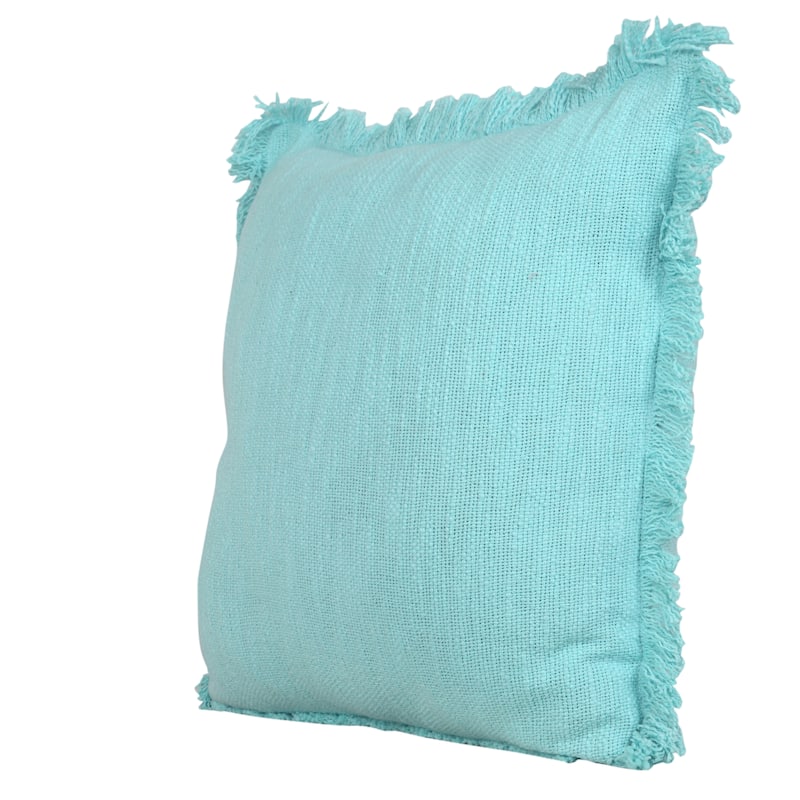 Hidalgo Solid Fringed Throw Pillow by Sevita