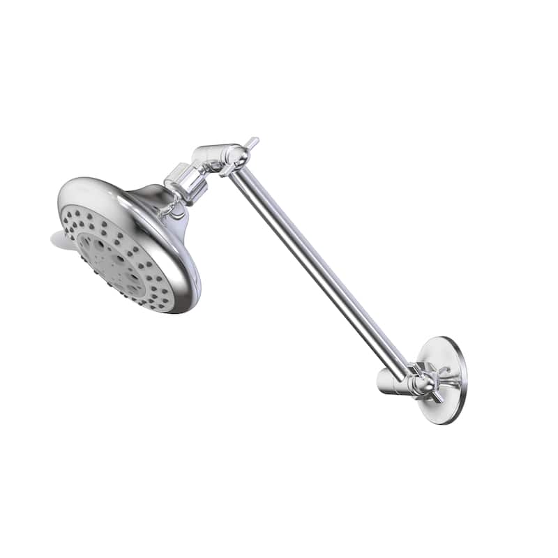 Keeney K730CP Stylewise 5 Function Adjustable Arm Showerhead, Chrome - 4.75"