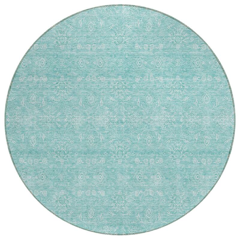 Machine Washable Indoor/ Outdoor Chantille Traditional Floral Rug