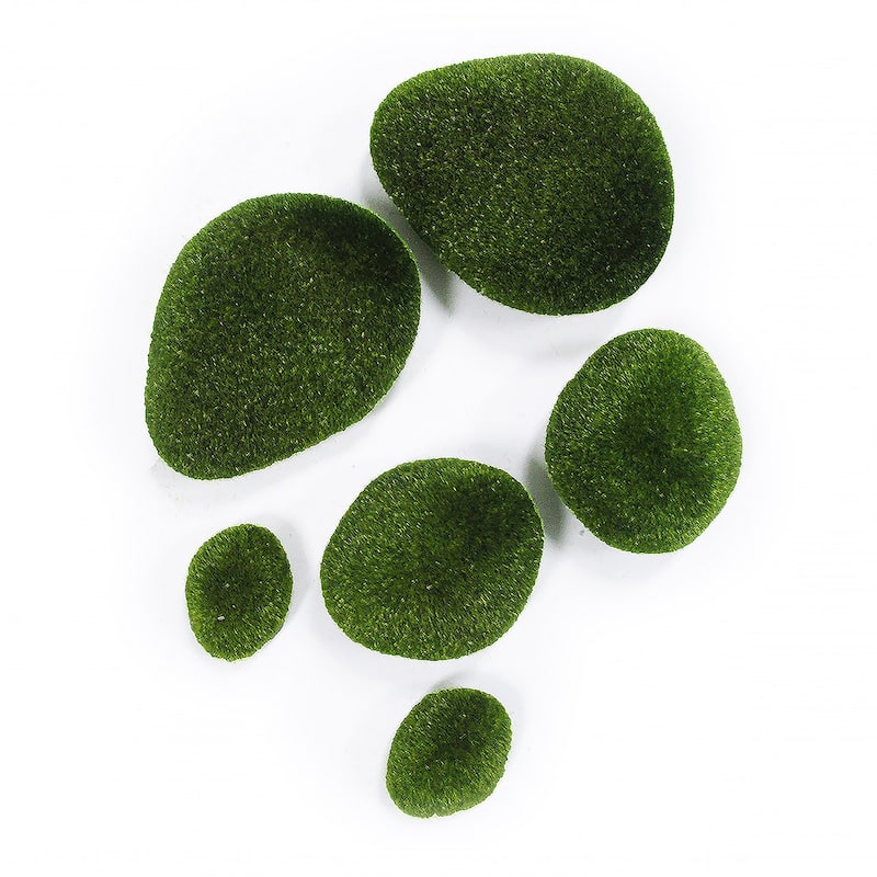 Set of 2 Bags Artificial Moss Rocks Decorative Rocks - 4.5" H x 3.5" W x 2" DP