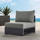 preview thumbnail 19 of 25, Tahoe Patio Aluminum Modular Armless Chair Gray Charcoal
