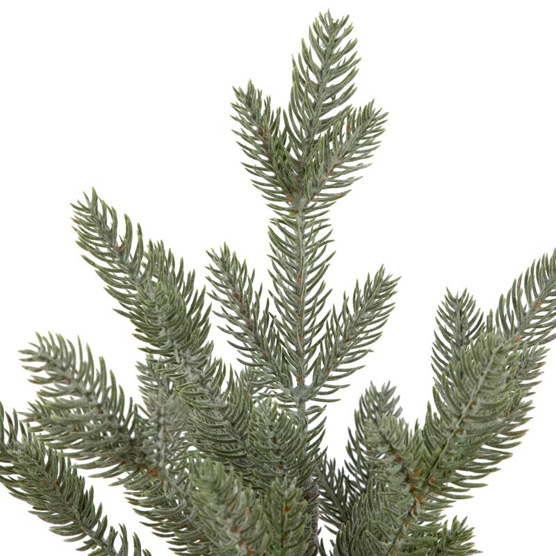 Mini Frosted Artificial Christmas Tree in Nutcracker Pot - 14.75" - Unlit