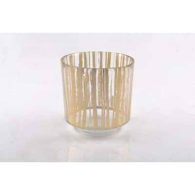 Lg. Gold Leaf Votive- A