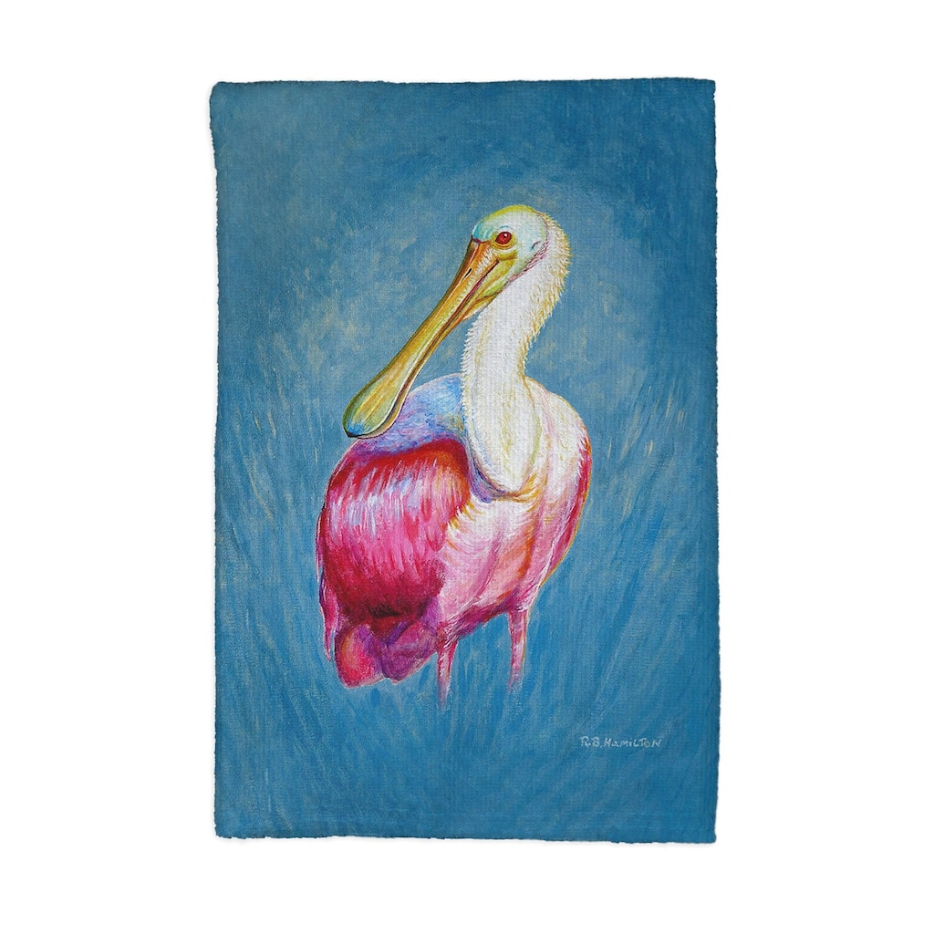 Spoonbill Portrait Kitchen Towel - 16x25