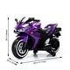 preview thumbnail 10 of 56, 12V Kids Ride-On Motorcycle with Training Wheels, Music, and USB for Ages 3-6 Purple