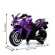 preview thumbnail 35 of 56, Ride-On Electric Motorcycle for Kids, 12V Battery, Throttle Control, LED Wheels, and MP3, Ages 3+ Purple