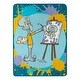 preview thumbnail 1 of 3, Spongebob Squidward Art Micro Raschel Throw Blanket