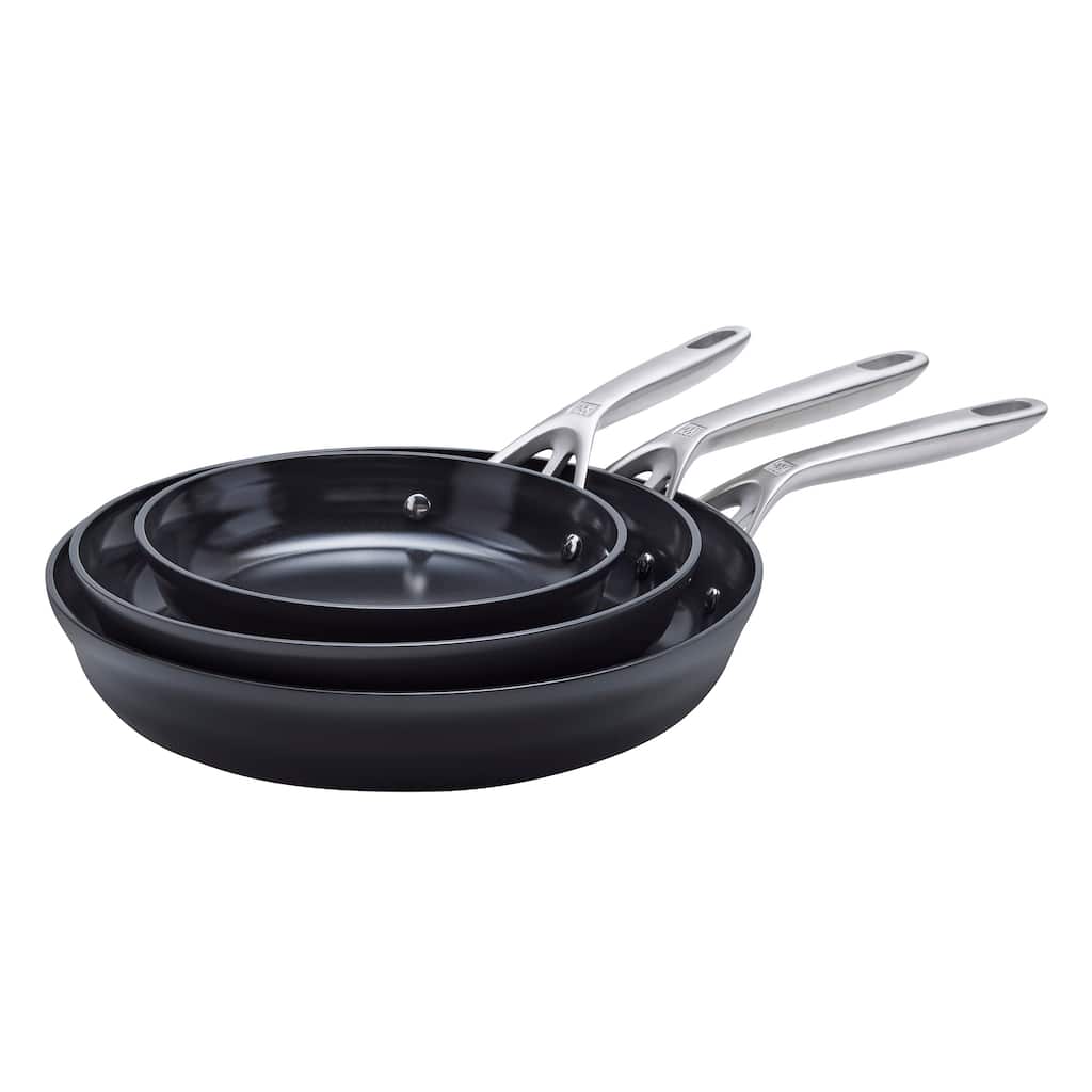 ZWILLING Motion Ceramic Hard Anodized 3-pc Aluminum Nonstick Fry Pan Set - Black - 2-pc