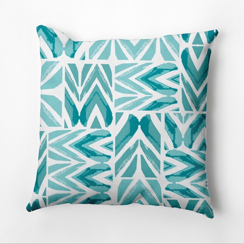 More Urban Graffiti Faux Linen Pillow - 18" x 18" - Explorer Blue