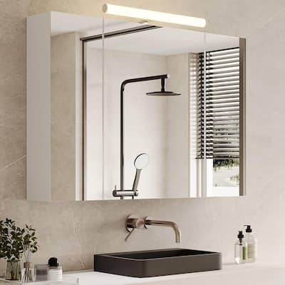 Lighted Medicine Cabinet Bathroom Wall Mounted Storage Doors