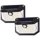 preview thumbnail 2 of 20, 2 Pack LED Solar Security Light with Motion Sensor, Outdoor Flood Wall Sconce Black