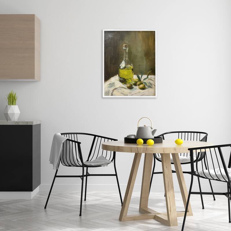 Stupell Olive Oil Still Life Framed Giclee Art Design By Arlington Prints