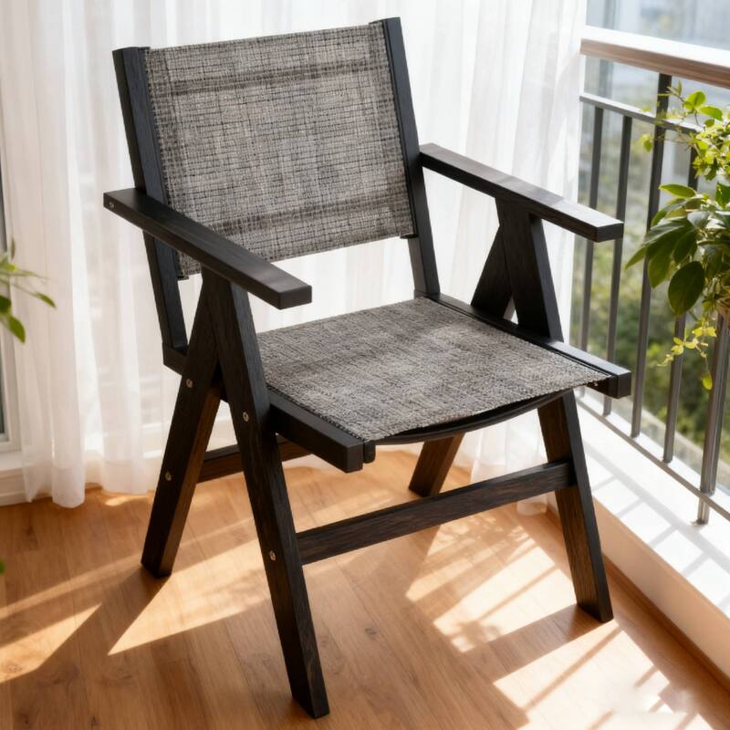 Rossetta Outdoor All-Season Woven Checkered Design Weather-Resistant Chair