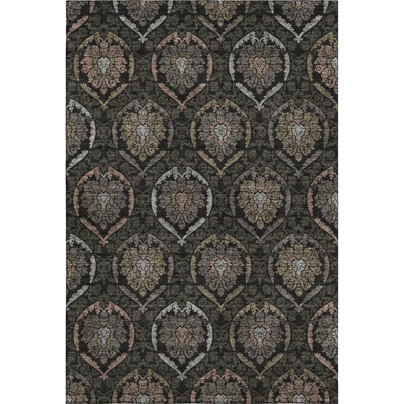 Premium Washable Super Soft Damask Glam Mayfield Rug