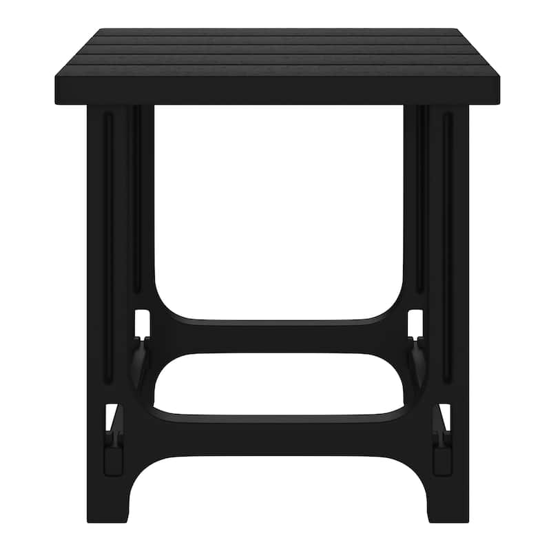 Coastline Outdoor Poly Adirondack Chair with Side Table