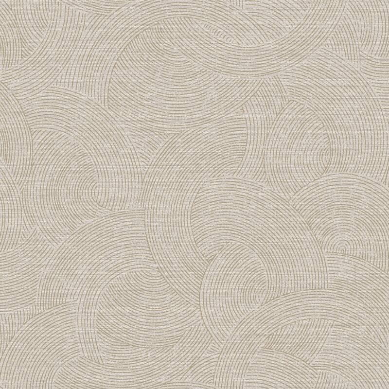 Chesapeake Harrison Pewter Swirling Geometric Wallpaper