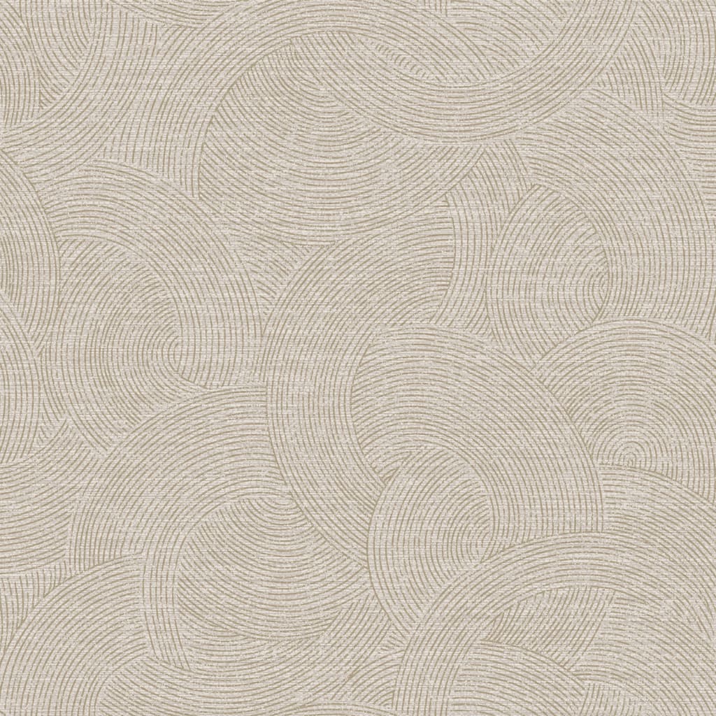Chesapeake Harrison Pewter Swirling Geometric Wallpaper
