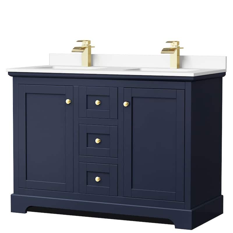 Wyndham Collection Avery 48" Free Standing Double Basin Vanity Set
