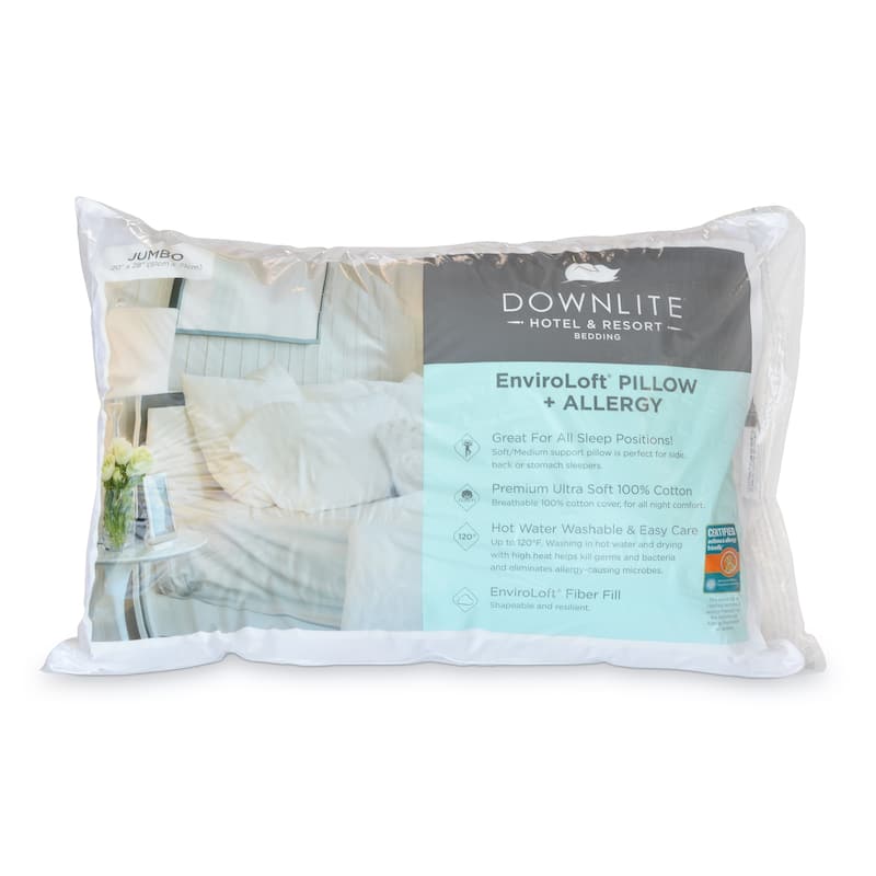 Downlite Resort Medium Density EnviroLoft AAFA Certified Pillow