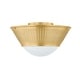 preview thumbnail 1 of 9, Hudson Valley Lighting 2731 Elsmere 14" Wide Semi-Flush Bowl Ceiling Aged Brass