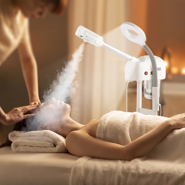 2 in 1 Facial Steamer with 3X Magnifying Lamp for Home