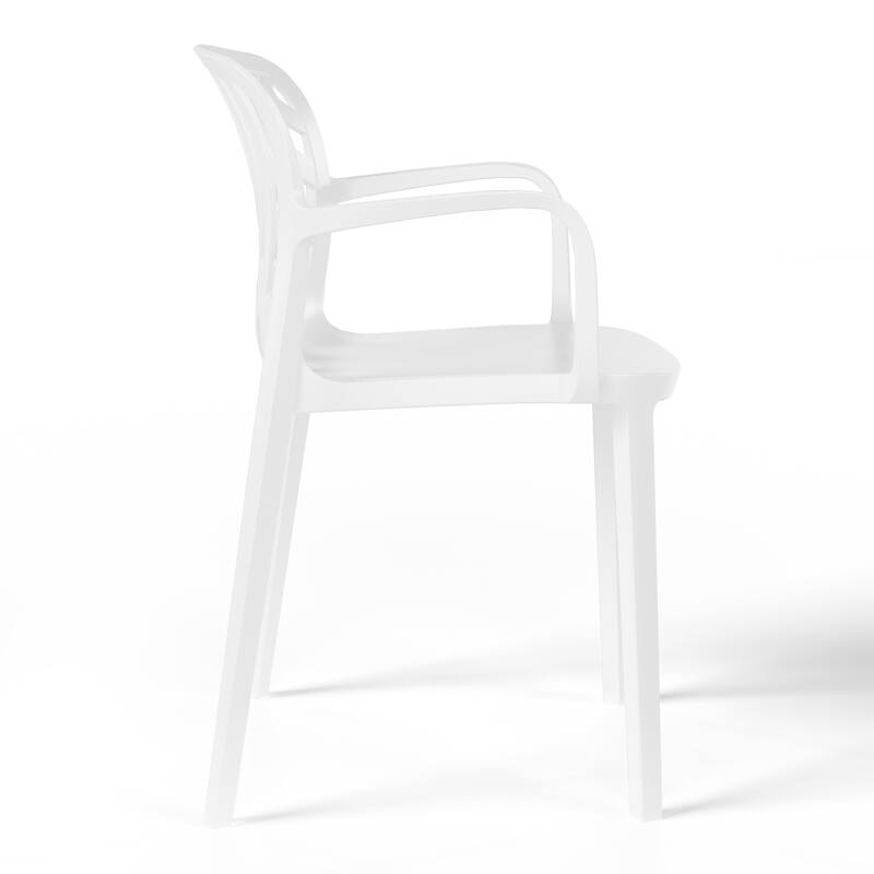 Frond and Form Outdoor Patio Stacking Dining Armchair (Set of 2)