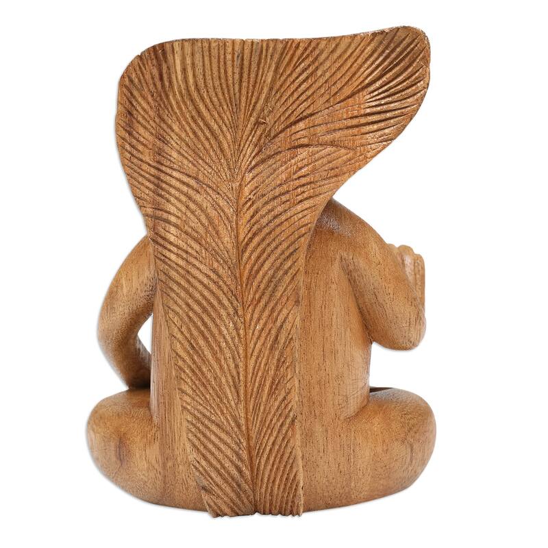 Novica Handmade Blessing Squirrel Wood Sculpture