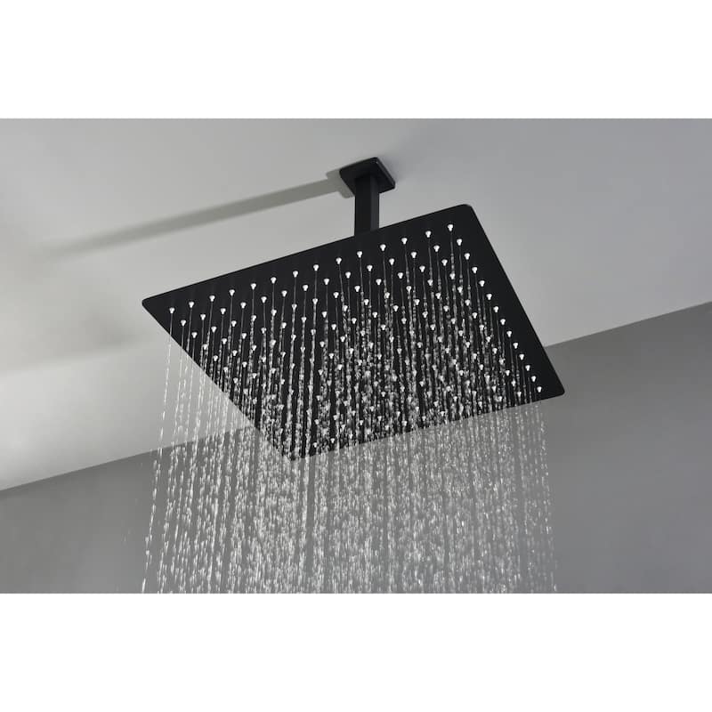 16" Matte Black Bathroom Luxury shower head