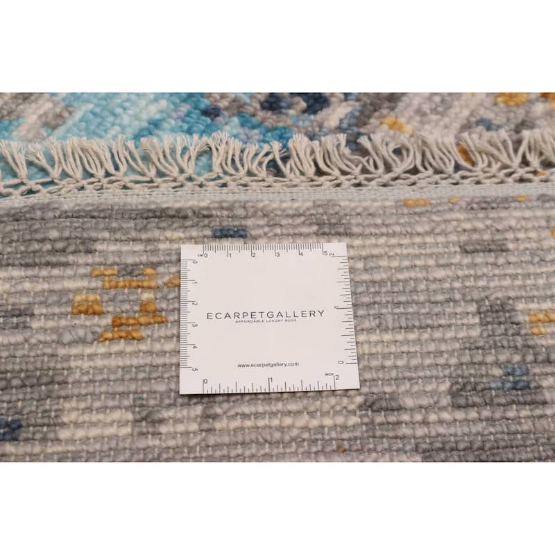 ECARPETGALLERY Hand-knotted Mystique Blue, Orange Wool Rug - 10'0 x 13'11