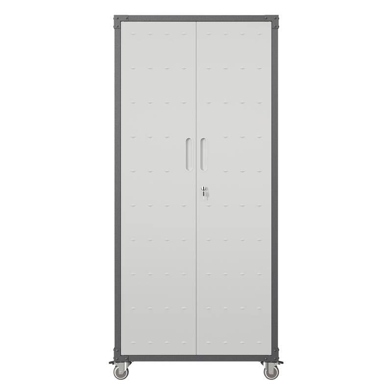 71" Metal Garage Storage Cabinet with Wheels