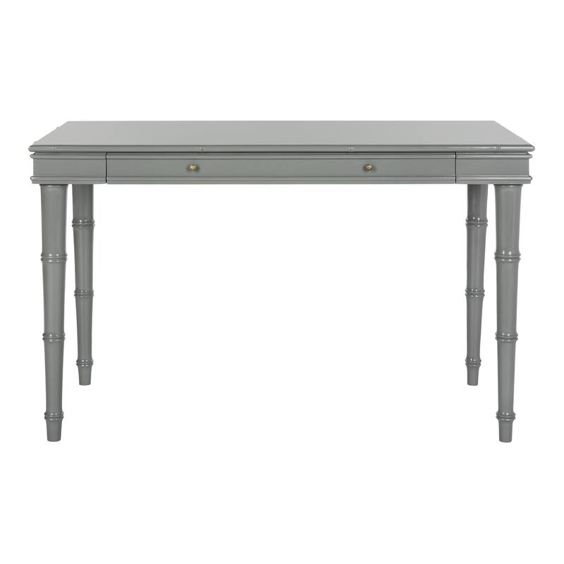 SAFAVIEH Delores 1-Drawer Work Office Writing Desk - Grey/Silver Handle