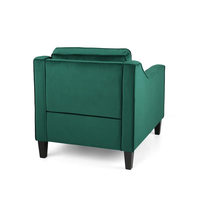 Milo Contemporary Velvet Club Chair by Christopher Knight Home - 30.75" W x 33.50" L x 33.75" H