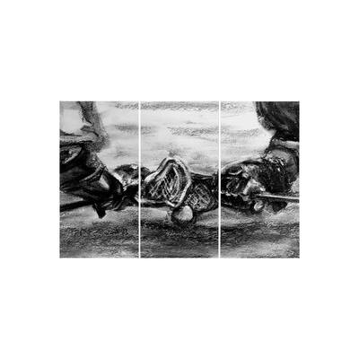 Sports Collection Lacrosse (Set of 3) (20 x 40) Canvas Art Print