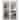 Bypass Doors 36 x 80 Lucia 2366 White Silk Clear Glass Sturdy Rails