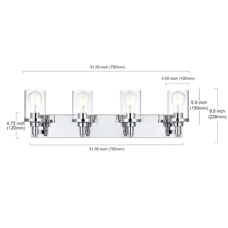 Modern Bathroom Lights with Clear Shape