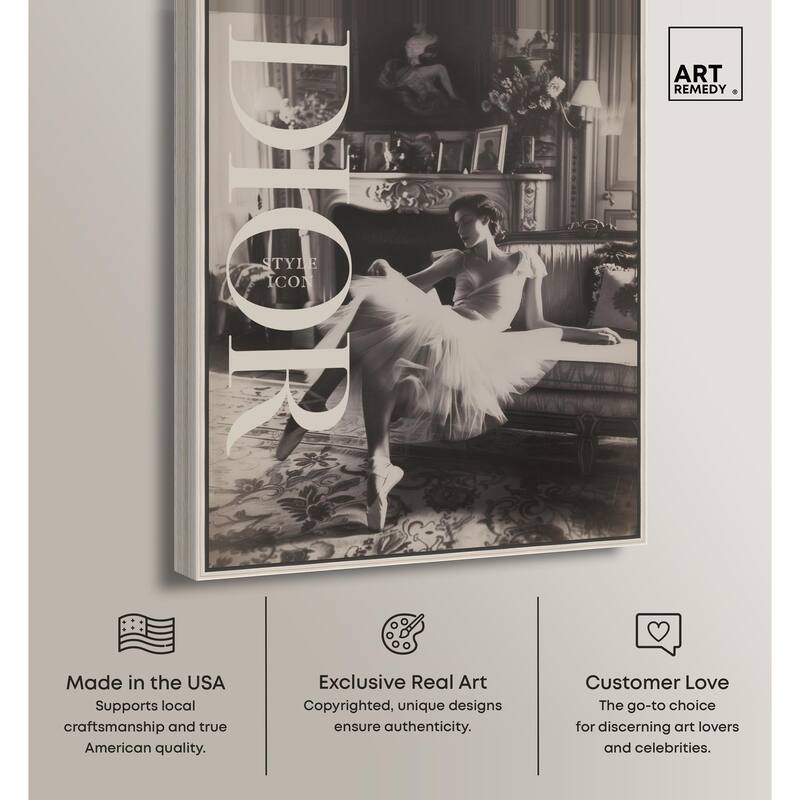 Style Ballerina Cover Canvas by Art Remedy