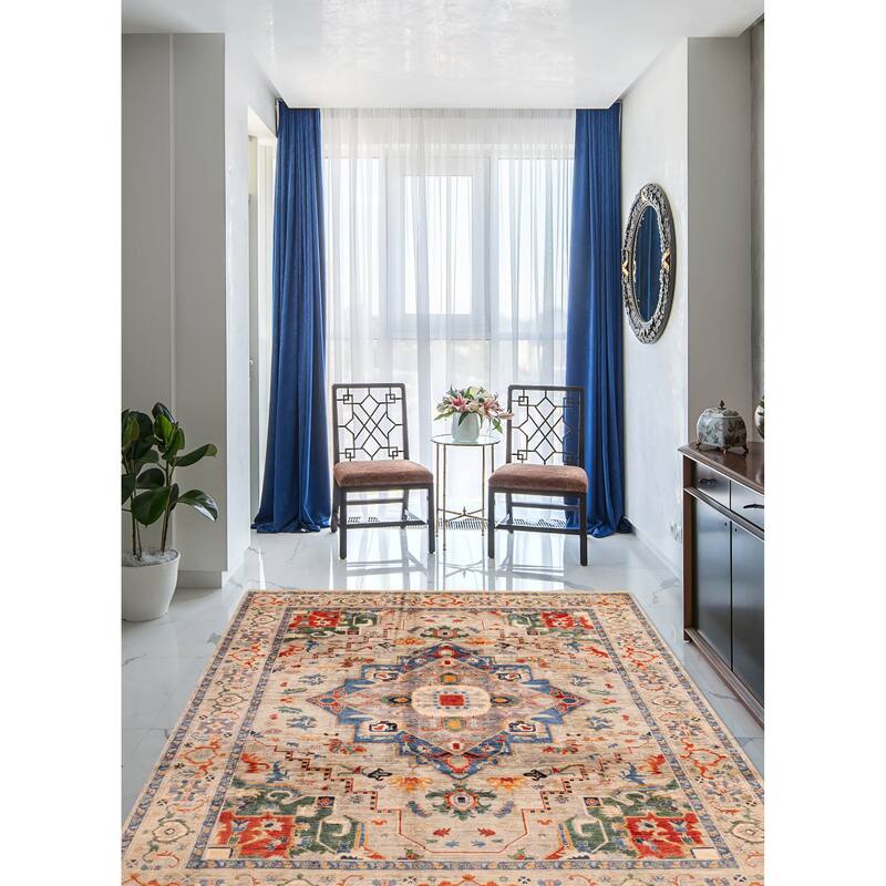 ECARPETGALLERY Hand-knotted Aryana Light Grey Wool Rug - 9'1 x 11'8