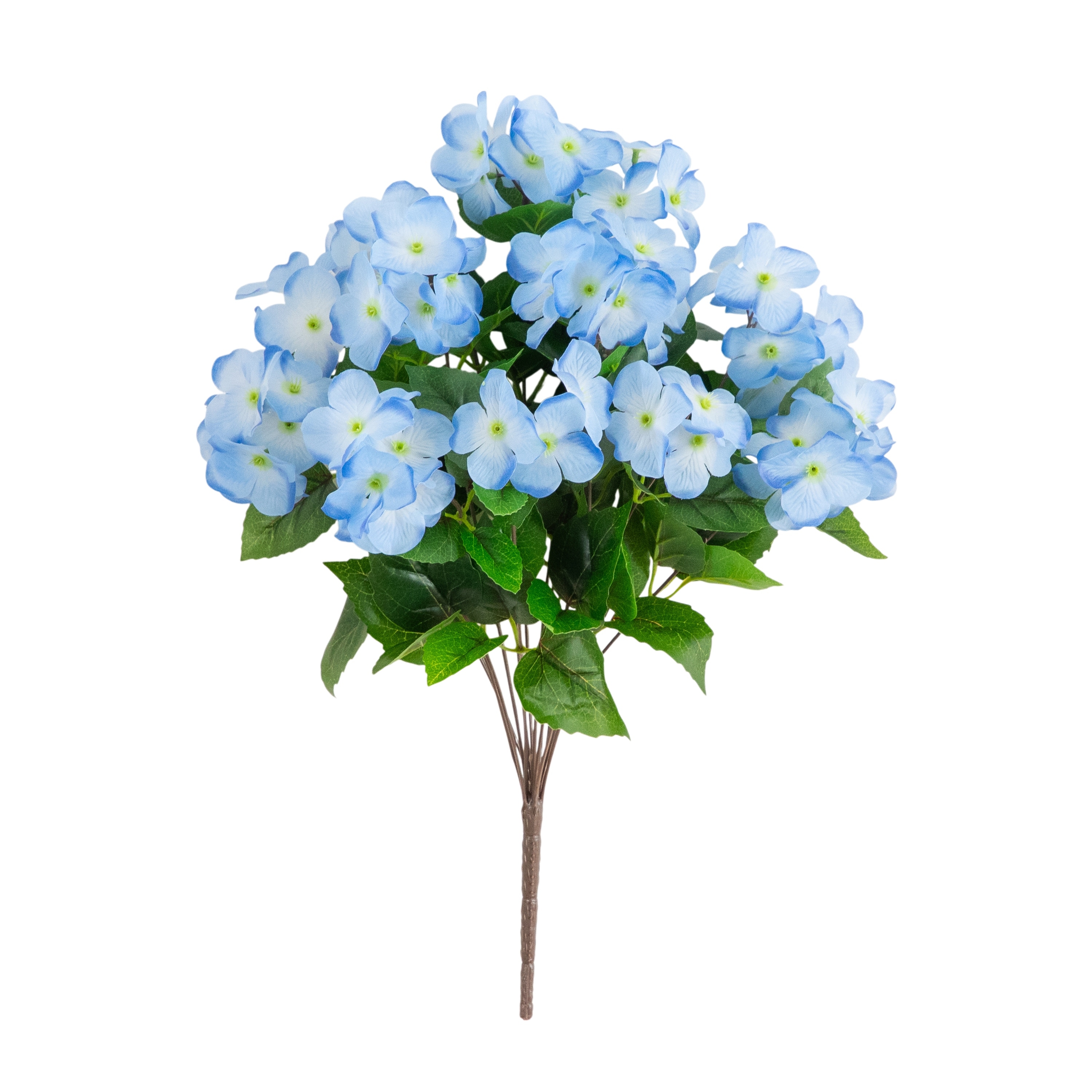 19-in UV Resistant Artificial Hydrangea Bush - Set of 3