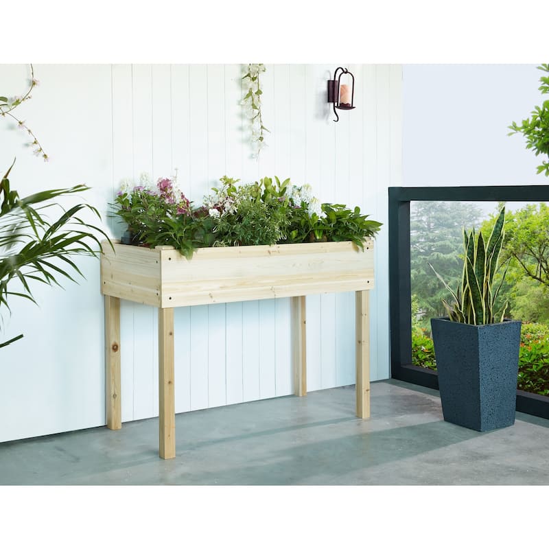 Raised Garden Bed, Elevated Planter Box for Patio, Backyard