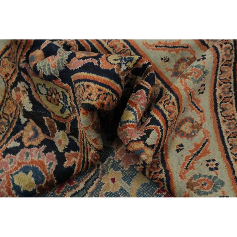 Hand Knotted Oriental 100% Wool Carpet Traditional Floral Pink Dorokhsh Area Rug - 14' 4'' X 9' 6''