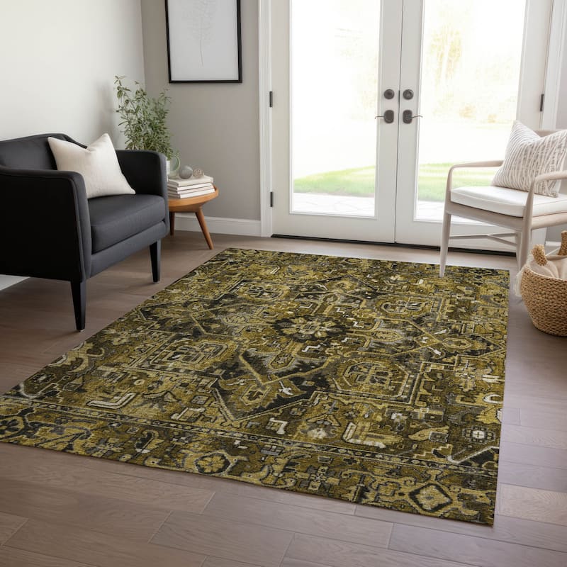 Alne Oriental Weather Resistant Classic Elegance Outdoor Rug