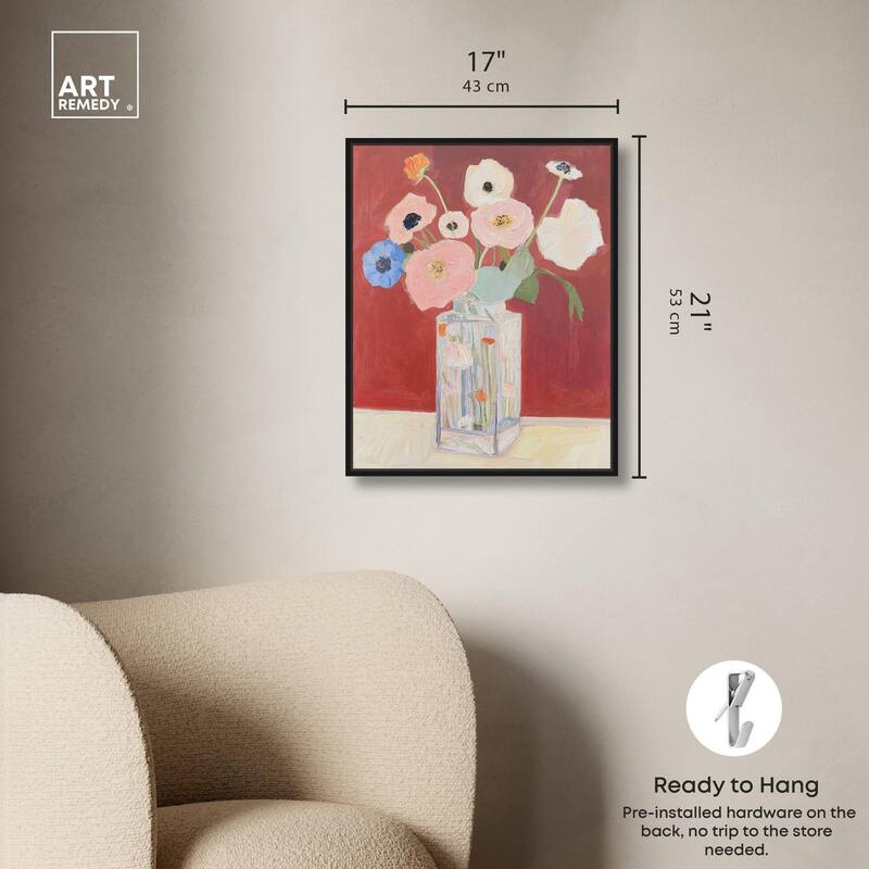 Anemones in a Vase I Canvas by Art Remedy