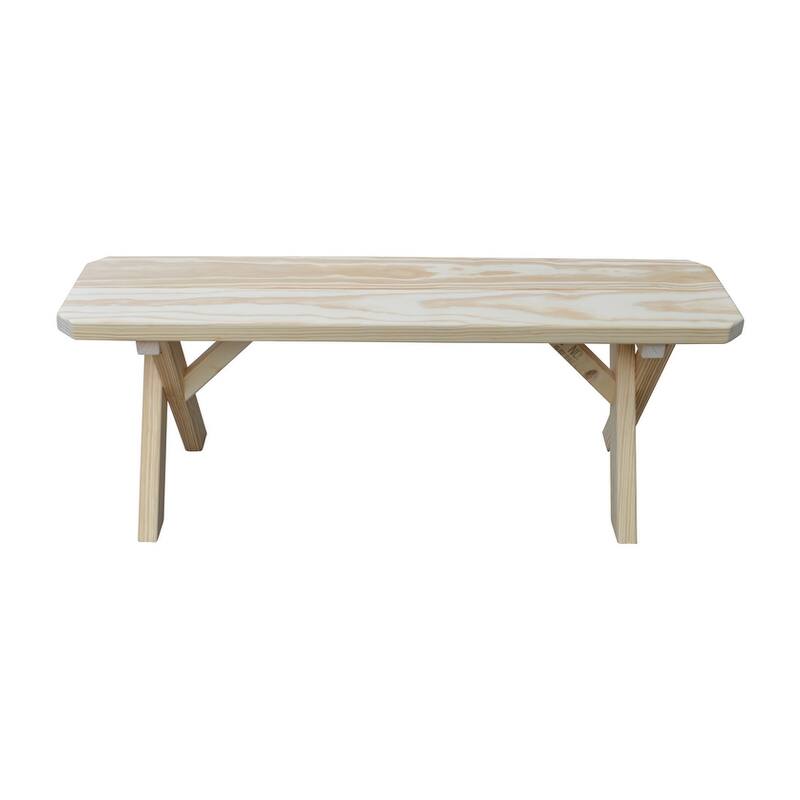Pine 4' Crossleg Bench