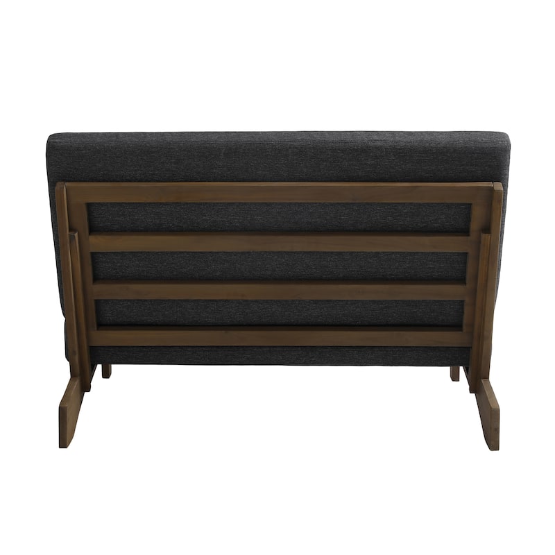 Outdoor Furniture Teak Wood Armless Loveseat Sofa With Cushion