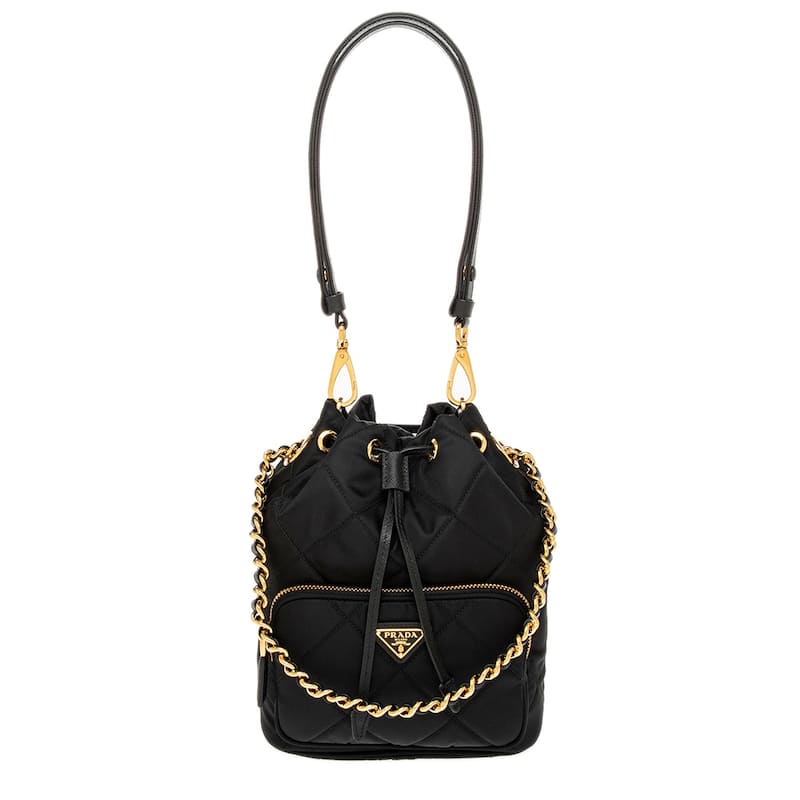 Prada Re-Edition 1995 Chain Shoulder Bucket Bag - Black
