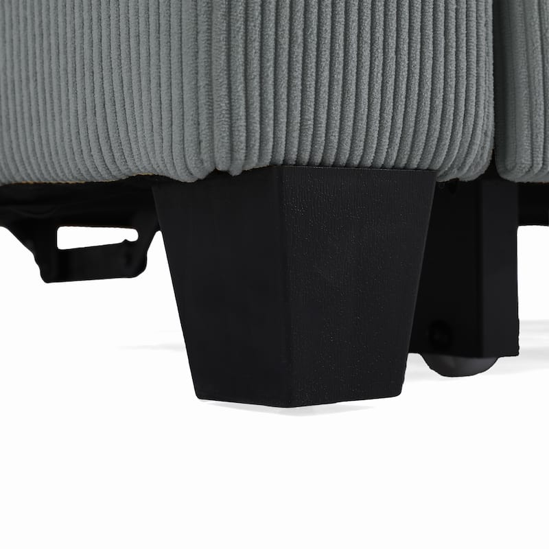 3-in-1 Corduroy Sleeper Sofa Pull-Out Bed Convertible Adjustable Loveseat with USB Port