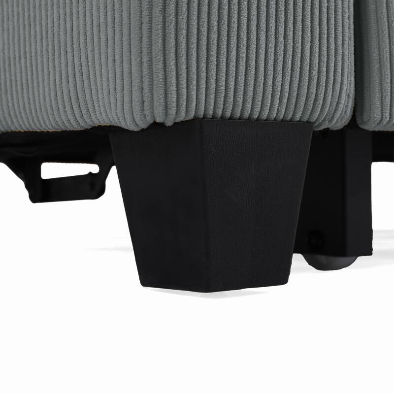 Corduroy Pull-Out Chair Bed Adjustable Recline Convertible Sleeper Sofa