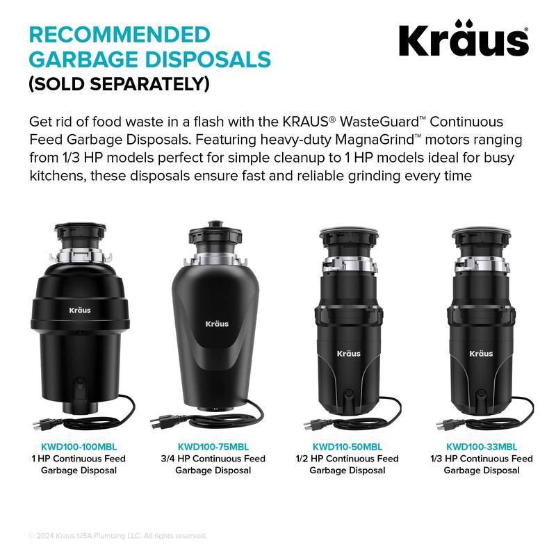 Kraus KHT640-33 Fairlane 33" Drop In Single Basin Stainless Steel