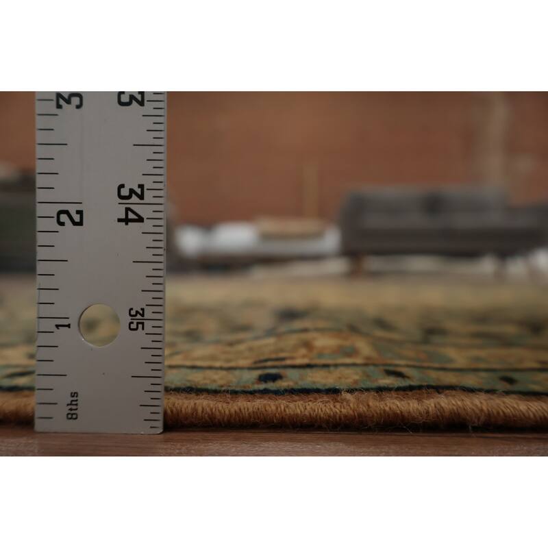 Hand Knotted Oriental 100% Wool Carpet Traditional Floral Oranges & Rust Tabriz (Haj Jalili) Area Rug - 6' 1'' X 4' 5''